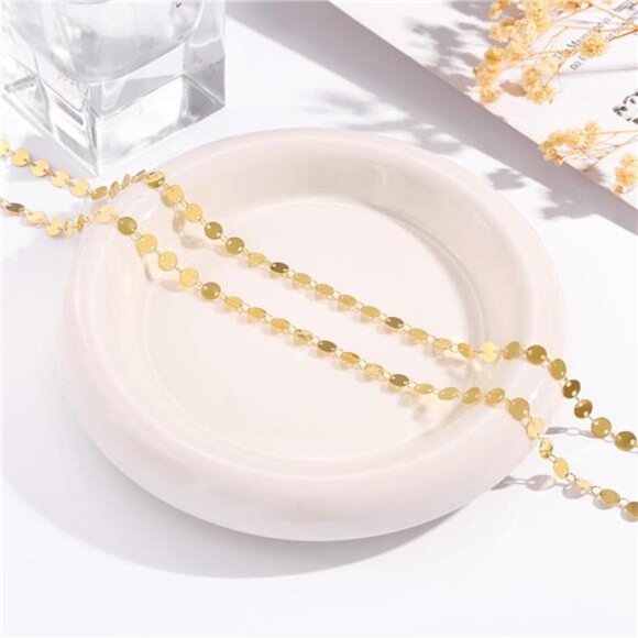 Gold Waist Chain | Dainty Pearl, Bead & Diamond Chains | Adjustable Body Jewelry - Picture 5 of 5